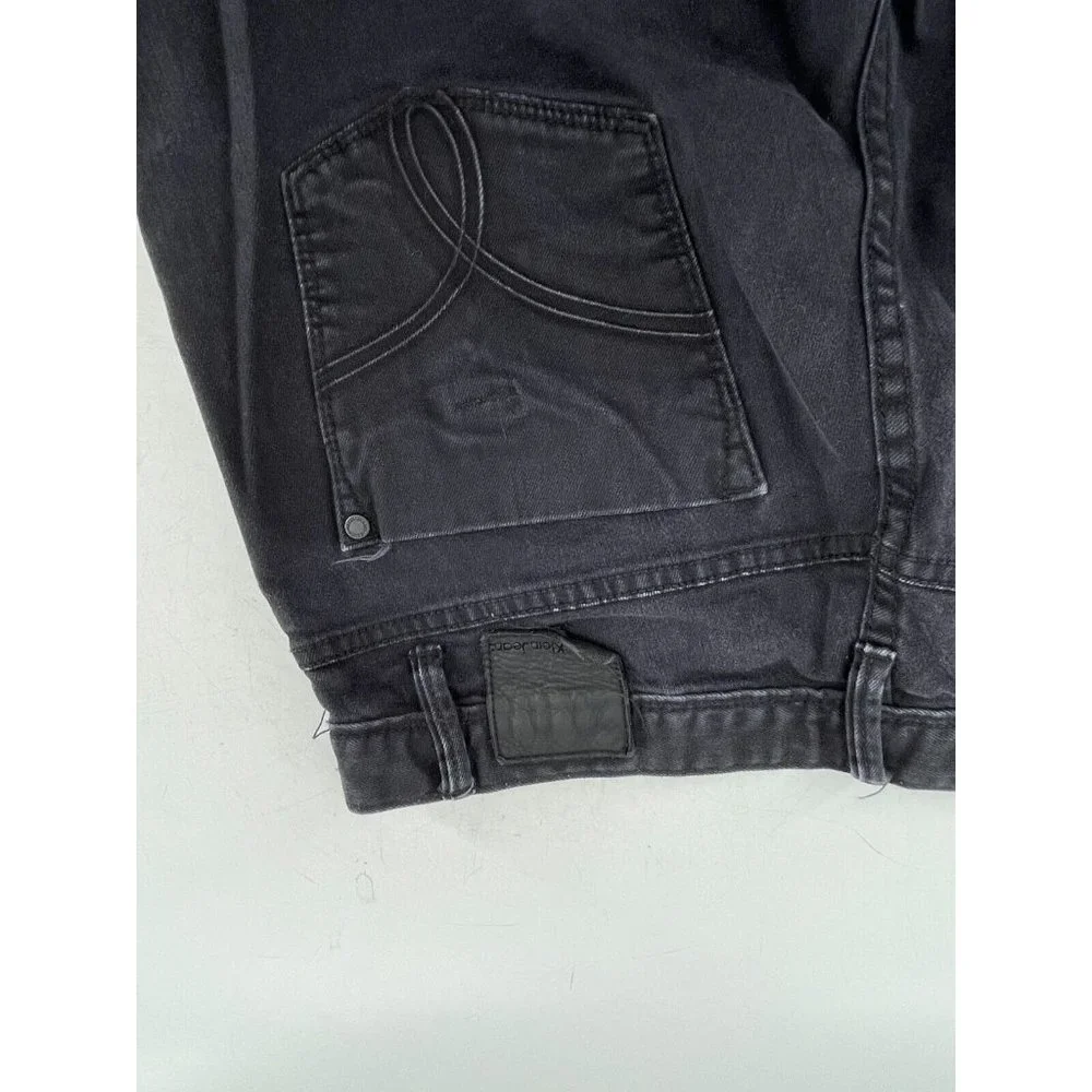Calvin Klein Skinny Narrow Leg Women's Black Denim Button Fly Jeans Size 32Wx29